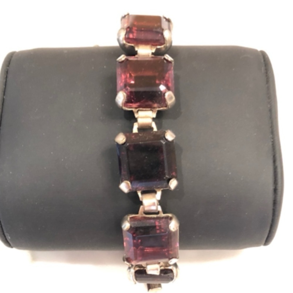 ⛱️🔥Vintage Deep Purple Amethyst Statement Bracelet - OS